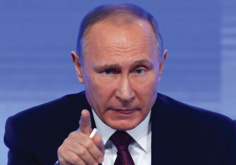 RUSSIAN PRESIDENT Vladimir Putin speaks during a news conference in Moscow last week. ‘He has weathe