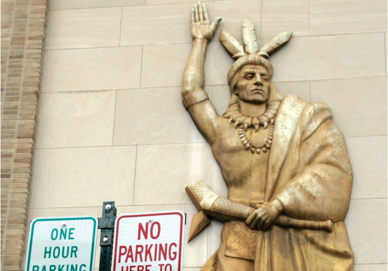 A STATUE of a Native-American tribe