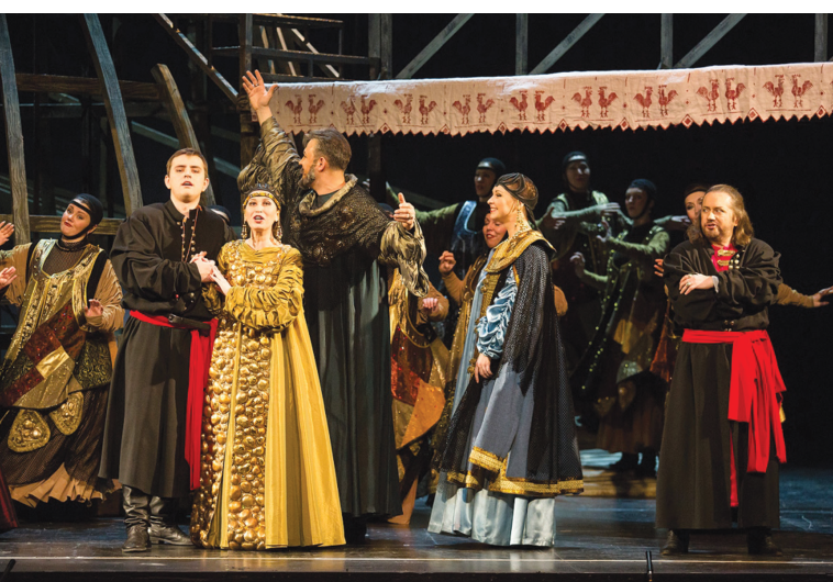THE COMPANY of Rimsky-Korsakov’s The Tsar’s Bride performance at the the Israel Opera House