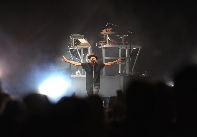 One Republic performs in Park Hayarkon on May 28, 2015