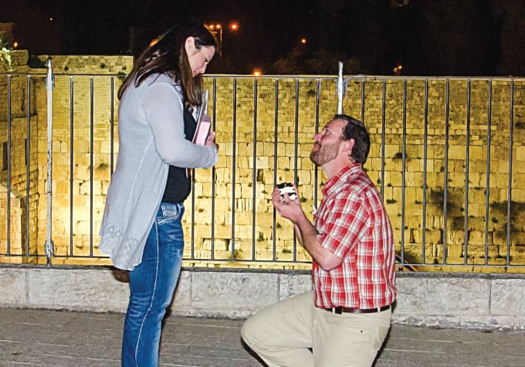 Wedding proposal in Jerusalem