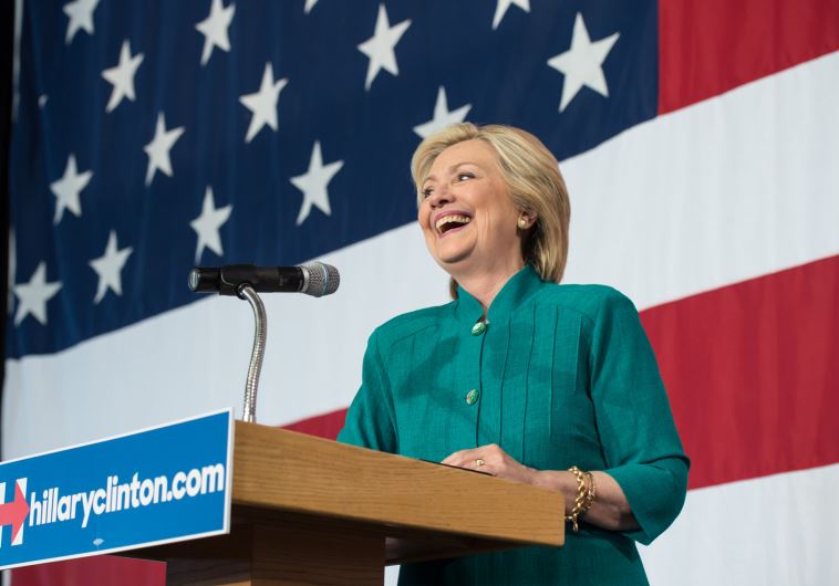 Hillary Clinton at a campaign event in Des Moines, Iowa