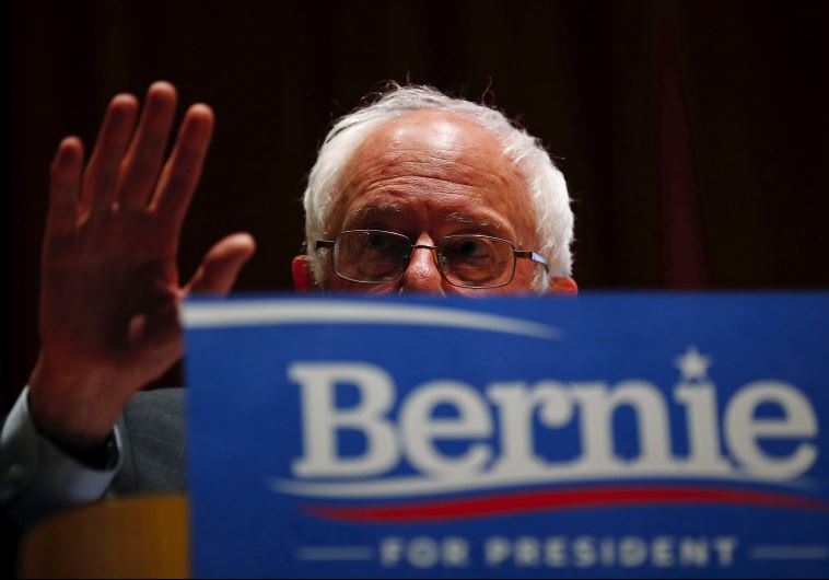 Democratic presidential candidate and US Senator Bernie Sanders (I-VT) speaks at a campaign event 