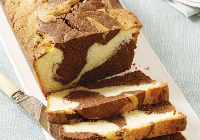 Double-chocolate marble cake
