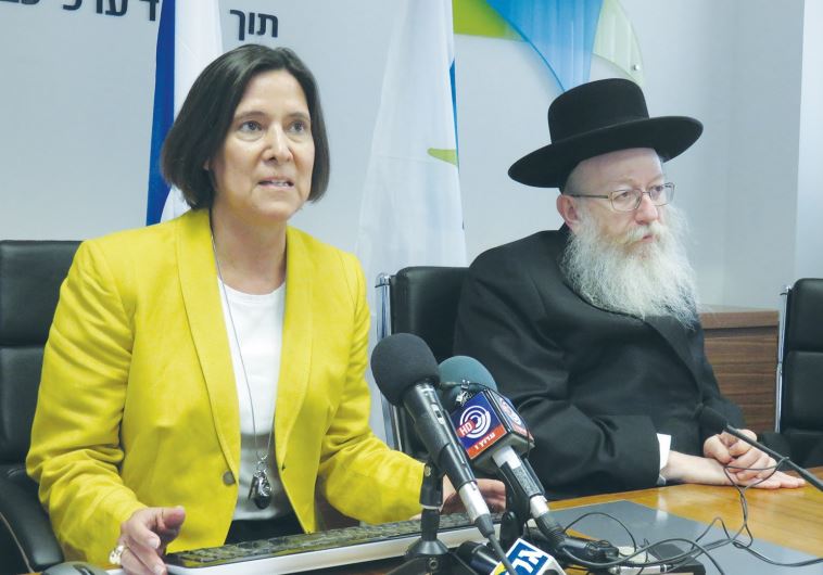 DR. OSNAT LUXENBURG (L) and Health Minister Ya’acov Litzman
