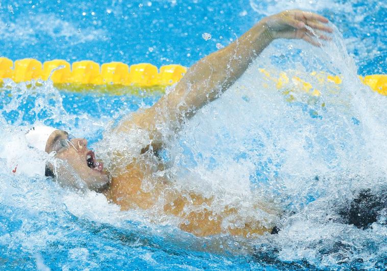 Israeli swimmer Guy Barnea