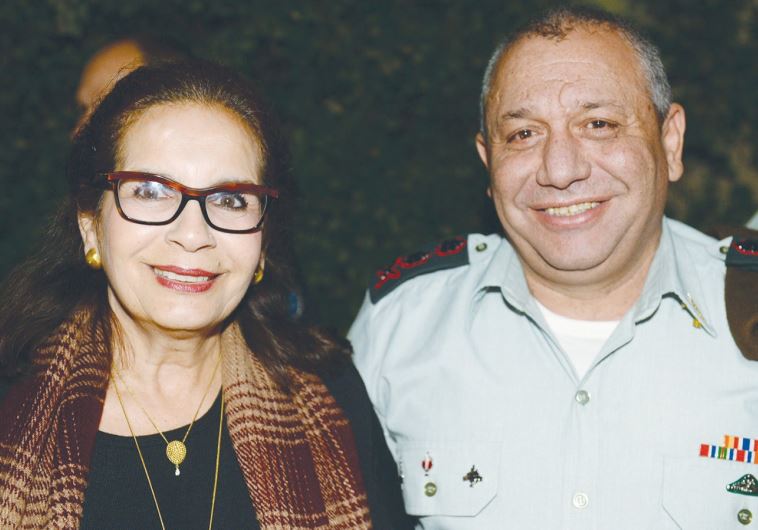 IDF WIDOWS organization chairwoman Nava Shoham and IDF Chief of Staff Lt.-Gen. Gadi Eisenkot