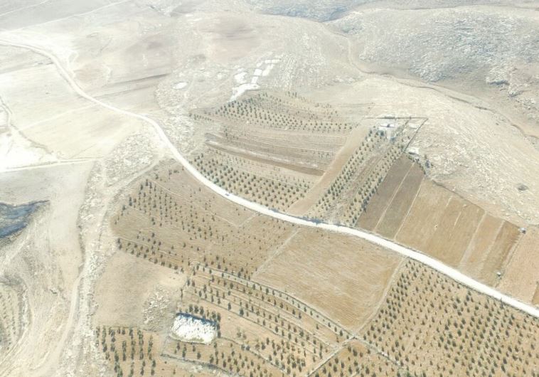 A NEW EU-funded illegal Palestinian road in the Gush Etzion region.