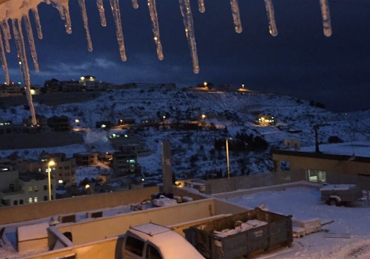 Icicles in Majdal Shams, near the Hermon
