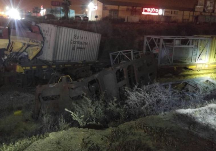 Scene of train collision in Dimona 