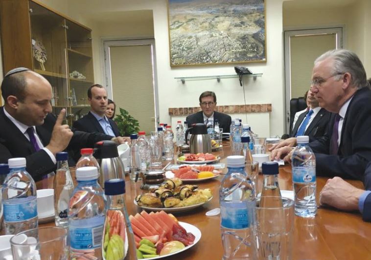 MISSOURI GOVERNOR Jay Nixon (R) and Education Minister Naftali Bennett