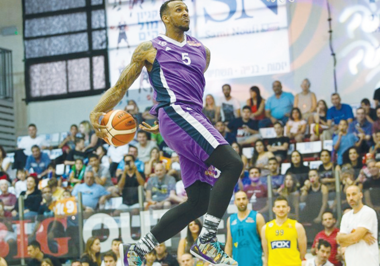 Ironi Nahariya forward Gilbert Brown won the slam dunk contest during Friday’s BSL All-Star festivit