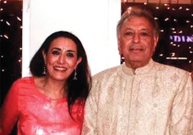 REENA PUSHKARNA with Zubin Mehta at his 80th birthday party, which she hosted with her husband, Vino