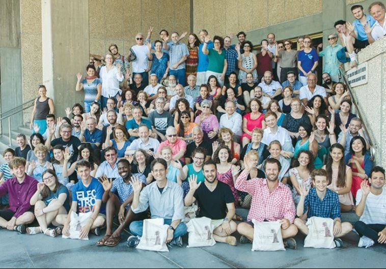 STUDENTS AT THE Naomi Prawer Kadar International Yiddish Summer Program at Tel Aviv University take 