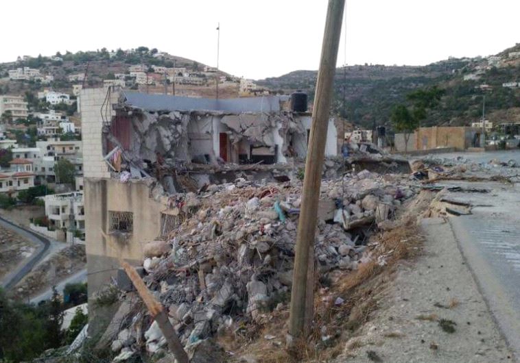 The site of an overnight IDF raid which killed Palestinian terrorist Mohammed Jabari Faqih