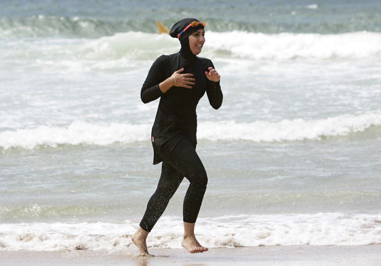Woman in burkini.