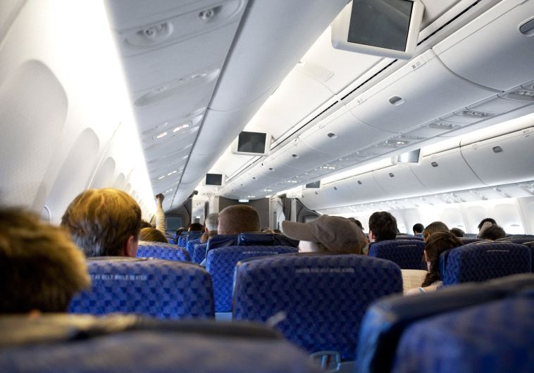 Interor of a passenger airplane