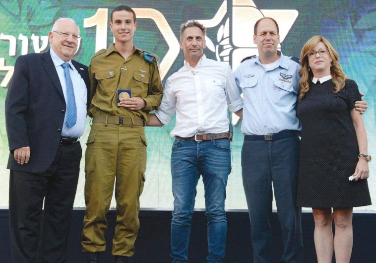 ATTENDING AN EVENT at the President’s Residence on Monday are, from left, President Reuven Rivlin, O