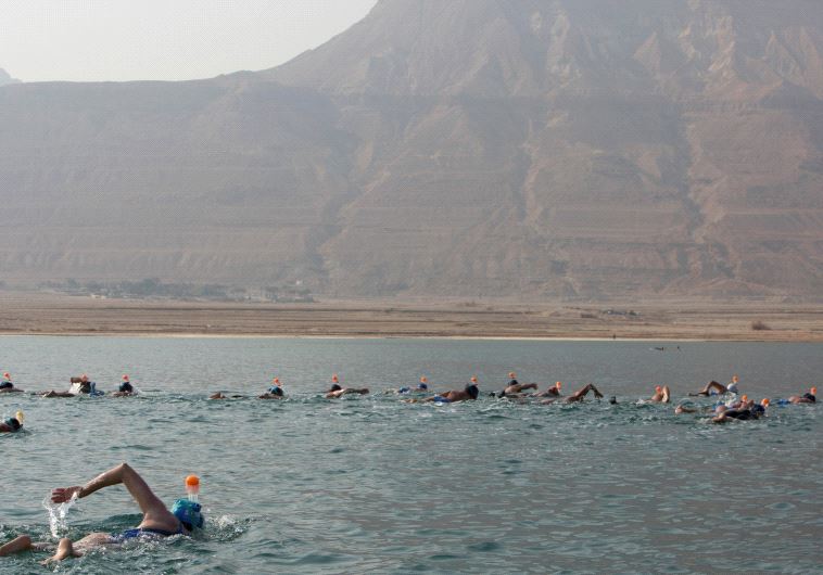 DATE IMPORTED: November 15, 2016 Environmental activists take part in "The Dead Sea Swim Challenge",