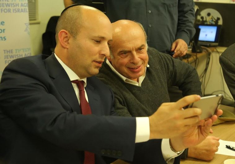 Jewish Agency Chairman Natan Sharansky and Israeli Minister of Education and Diaspora Affairs Naftal