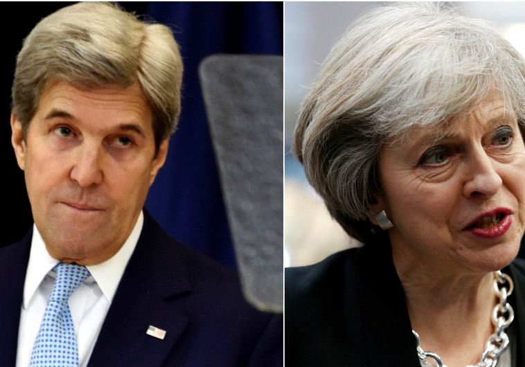 Theresa May and John Kerry 