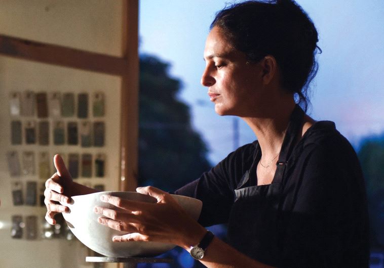 SCULPTOR IRIS NESHER at her studio in Ramat HaSharon.