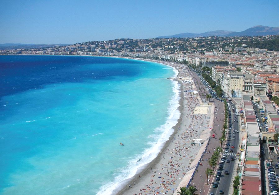 THE NICE seafront on a windy day.
