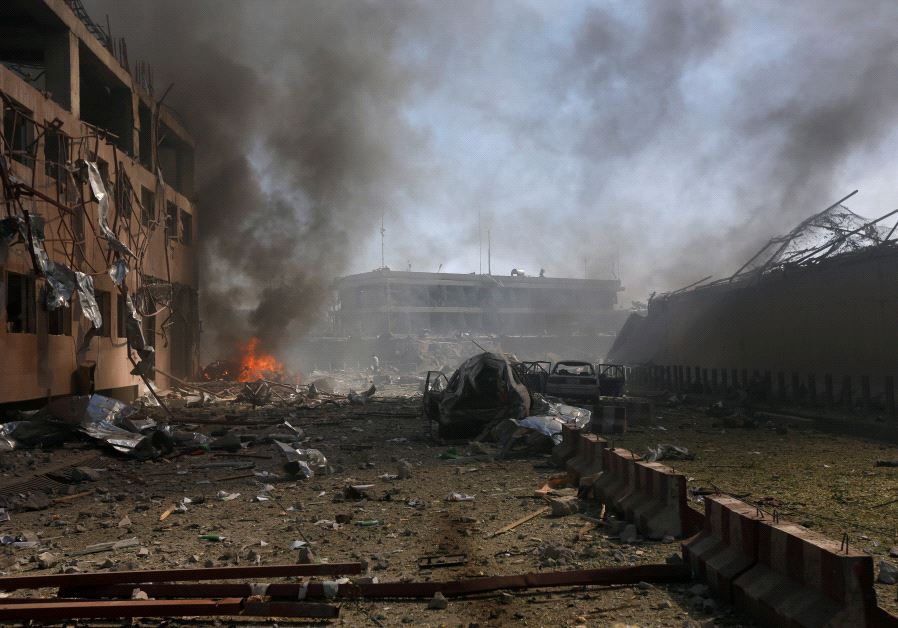 Damaged cars are seen after a blast in Kabul, Afghanistan May 31, 2017