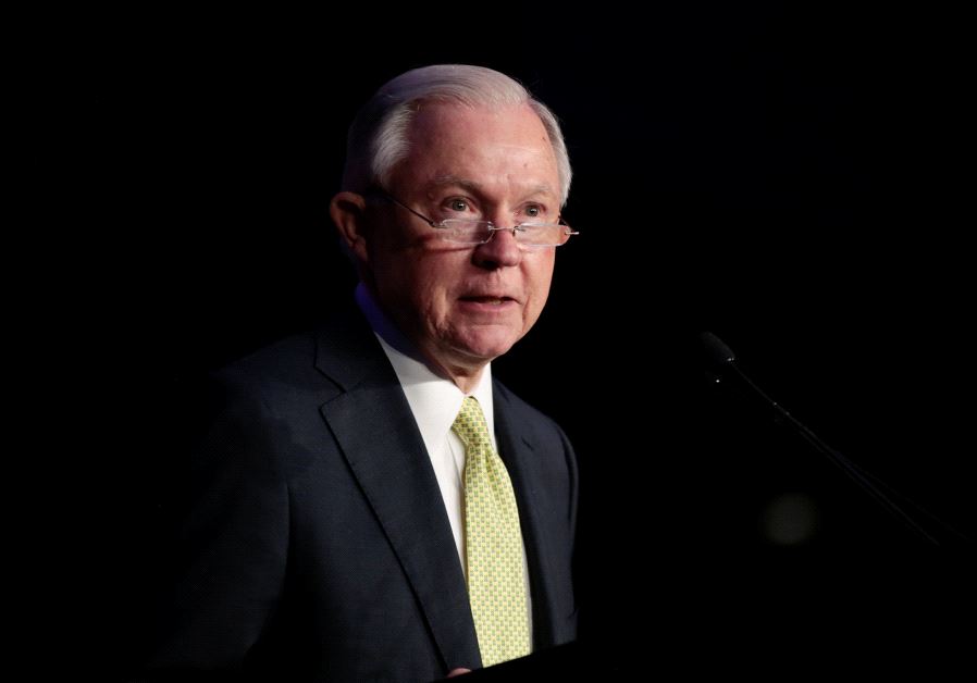 U.S. Attorney General Jeff Sessions addresses the National Law Enforcement Conference on Human Explo