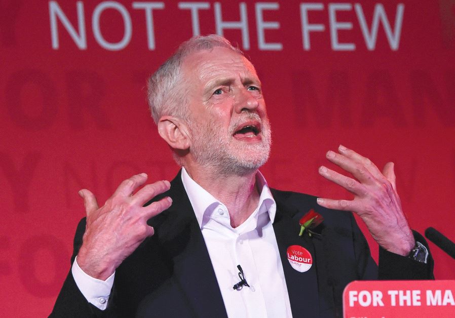 JEREMY CORBYN, leader of Britain’s opposition Labour Party, speaks at his closing election campaign 