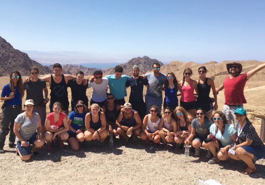 PARTICIPANTS ON a Birthright Israel Plus trip to Eilat that included snorkeling, yoga and hiking enj