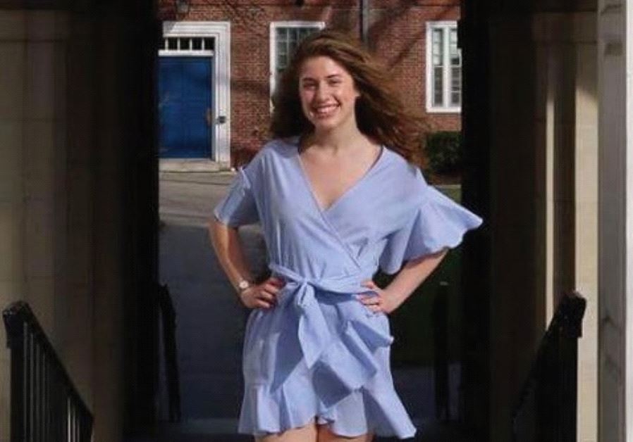 JAMIE HALPER poses in the dress she was not allowed to wear to cover a story in the Knesset.