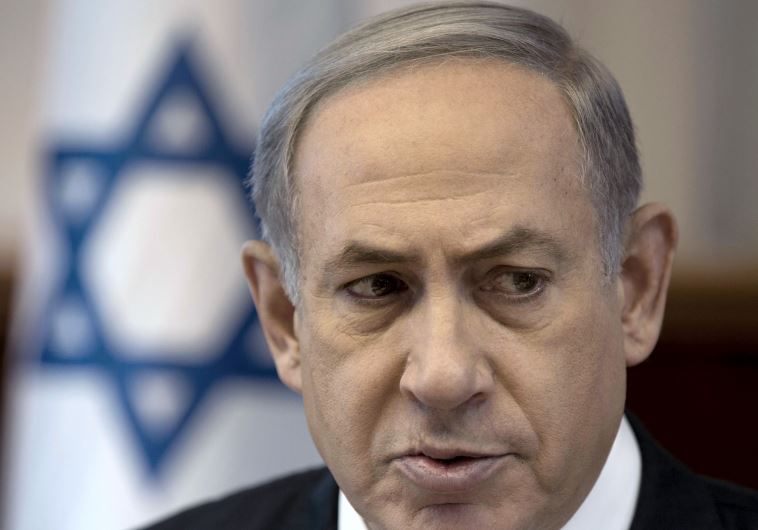 Prime Minister Benjamin Netanyahu attends the weekly cabinet meeting at his office in Jerusalem 