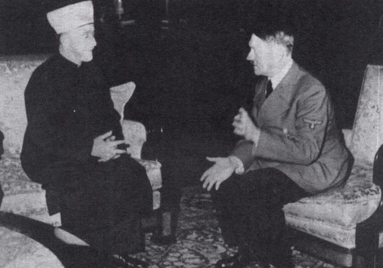 German dictator Adolf Hitler (R) and the grand mufti of Jerusalem, Haj Amin Al-Husseini