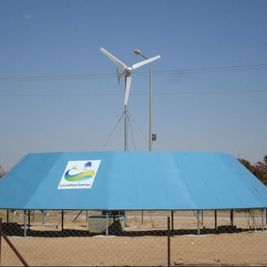 A "Wind Energizer" built by Leviathan Energy Renewables