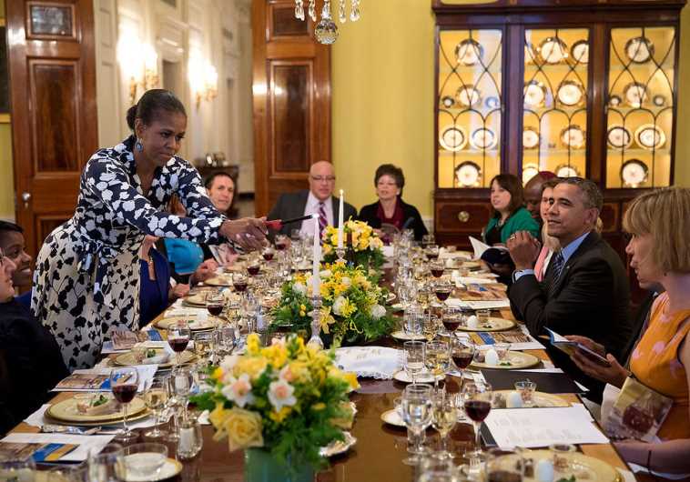 President Barack Obama hosts a Passover seder at the White House