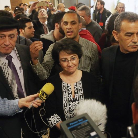 KNESSET MEMBER Haneen Zoabi speaking with the press last year
