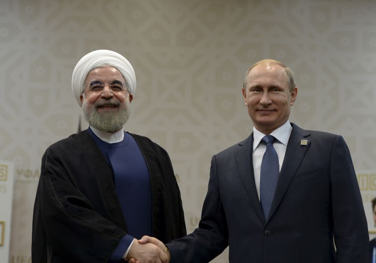 Hassan Rouhani and Vladimir Putin
