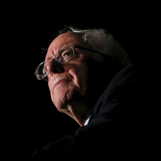 Democratic US presidential candidate Bernie Sanders speaks to supporters during a campaign rally
