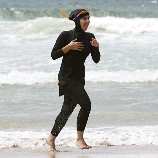 Woman in burkini.