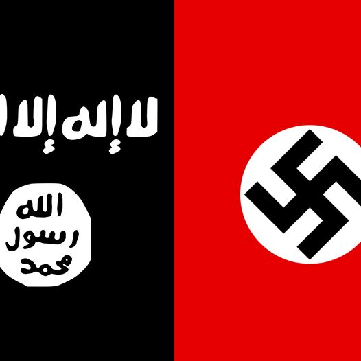 ISIS and Nazi flags