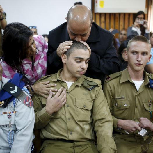 The father of Israeli soldier Elor Azaria, who is charged with manslaughter 