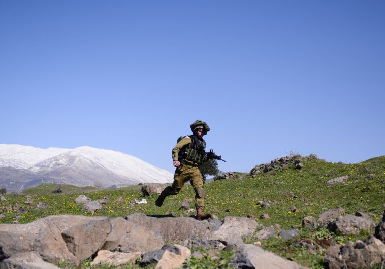 The commanders of the Kfir Brigade trained in the Golan Heights with the Armored Corps
