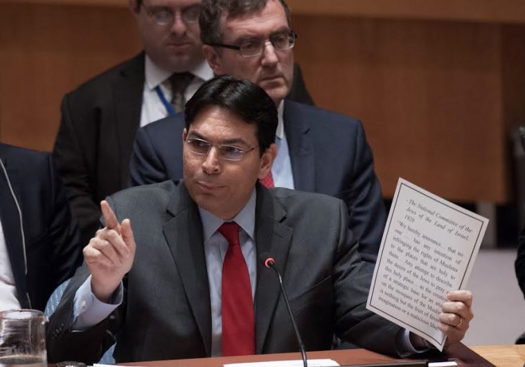 Danon on Palestinian Security Council move: There are no shortcuts to peace