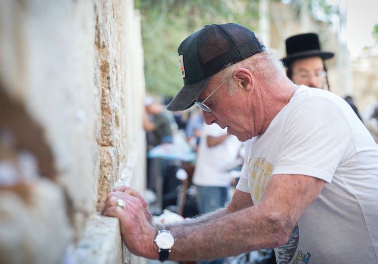 ACTOR JAMES Caan on Tuesday at the Western Wall