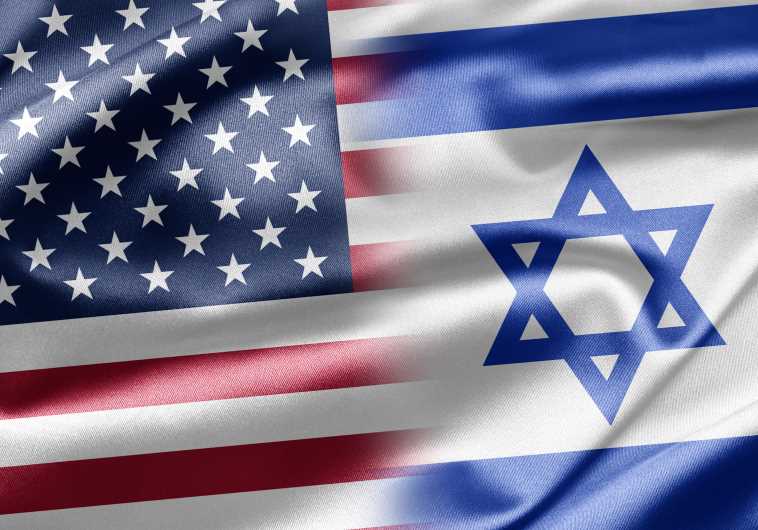 Israel US flags