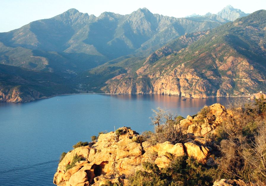 THE GULF OF PORTO in the French island of Corsica. The beautiful beaches, tranquil bays and dense fo