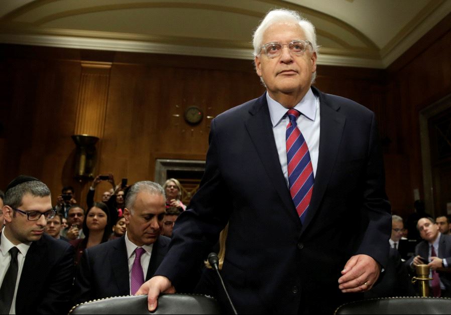 David Friedman arrives at a Senate Foreign Relations Committee hearing on his nomination of to be US
