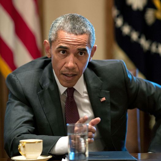 US President Barack Obama gestures during a meeting with American Jewish leaders