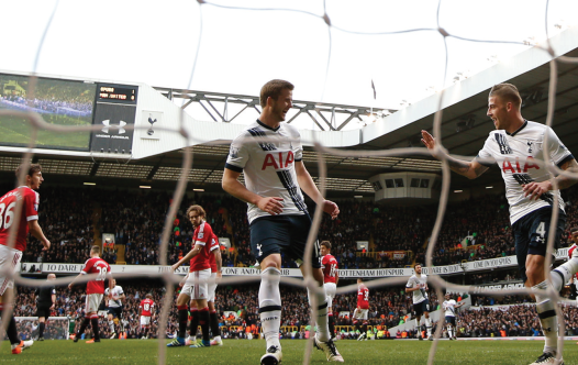TOBY ALDERWEIRELD celebrates with Eric Dier after scoring the second goal for Tottenham.